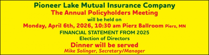 Pioneer Lake Mutual Insurance Company
