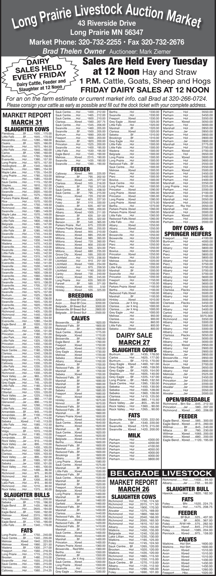 Long Prairie Livestock Auction Market 