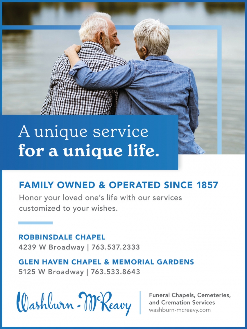 Washburn-McReavy - Robbinsdale Chapel, Glen Heaven Chapel & Memorial Gardens