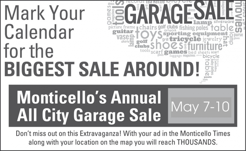 Monticello City Garage Sales