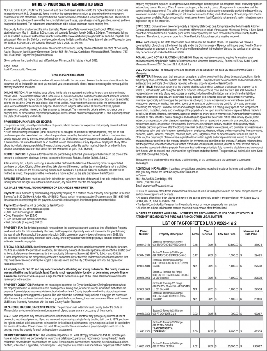 Isanti County Auditor-Treasurer