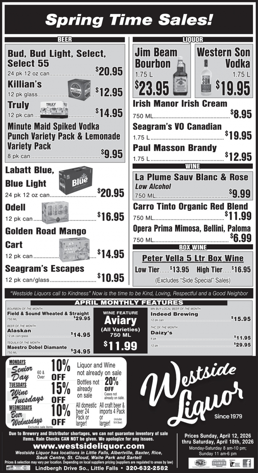 Westside Liquor - Little Falls