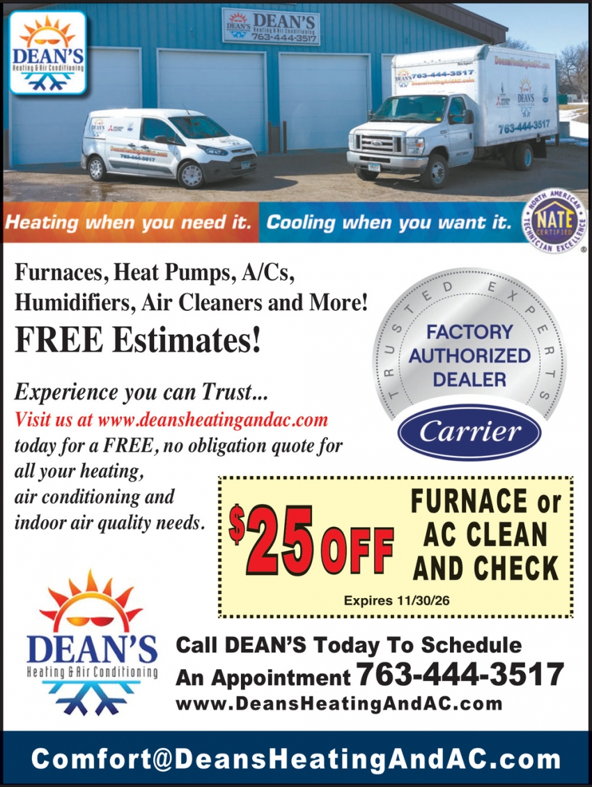 Dean's Heating & Air Conditioning