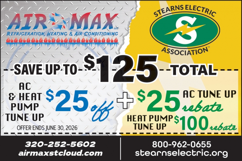 Stearns Electric Association - Airmax Refrigeration, Heating & Air Conditioning