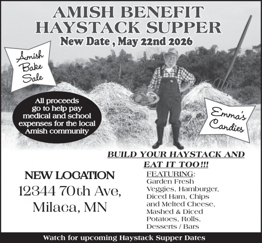 Amish Benefit Haystack Supper