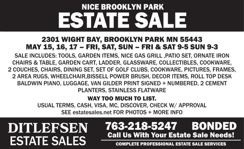 Ditlefsen Estate Sales