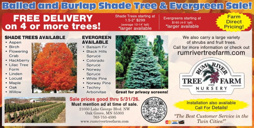 Rum River Tree Farm Nursery