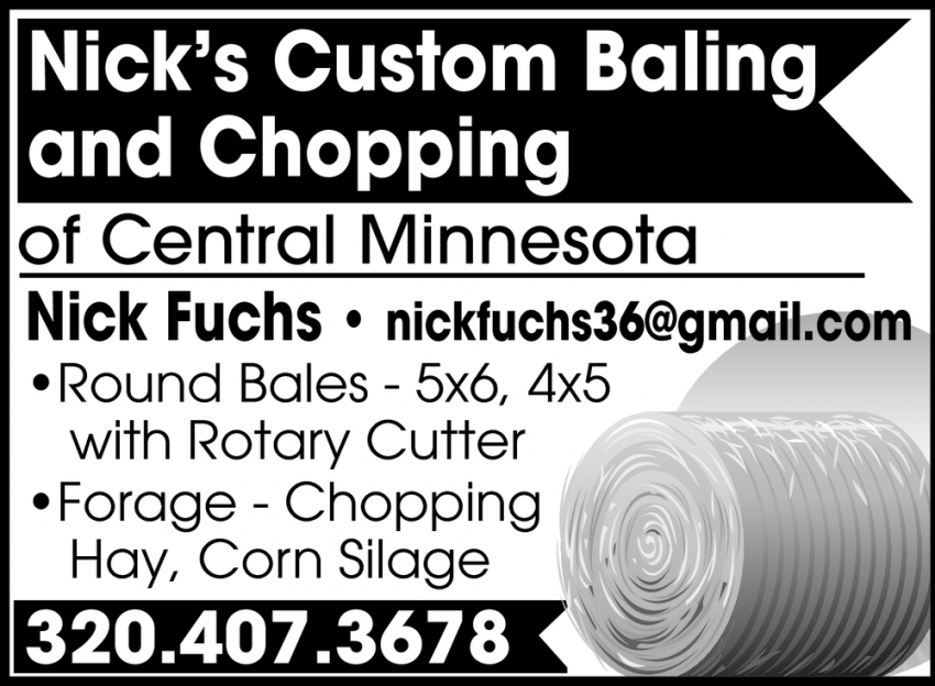 Nick's Custom Baling of Central Minnesota