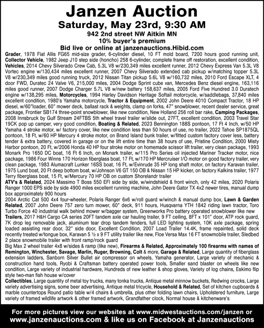 Janzen Auctions