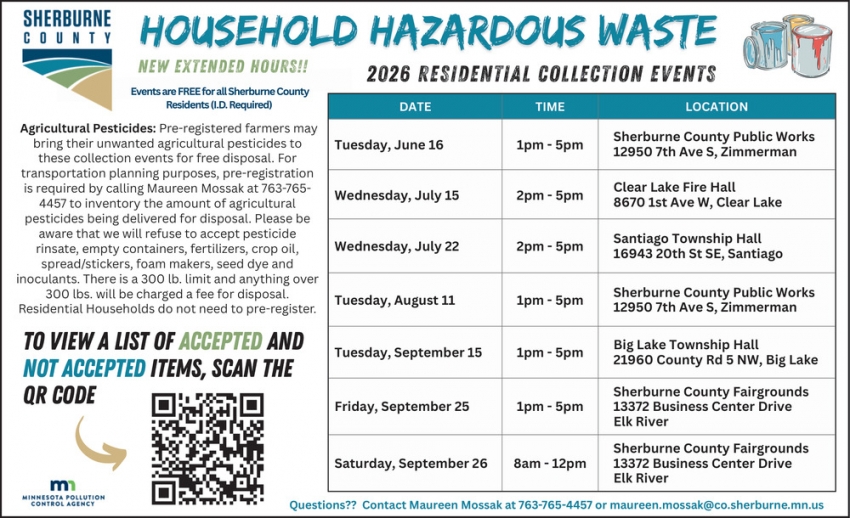 Sherburne County Household Hazardous Waste Collection