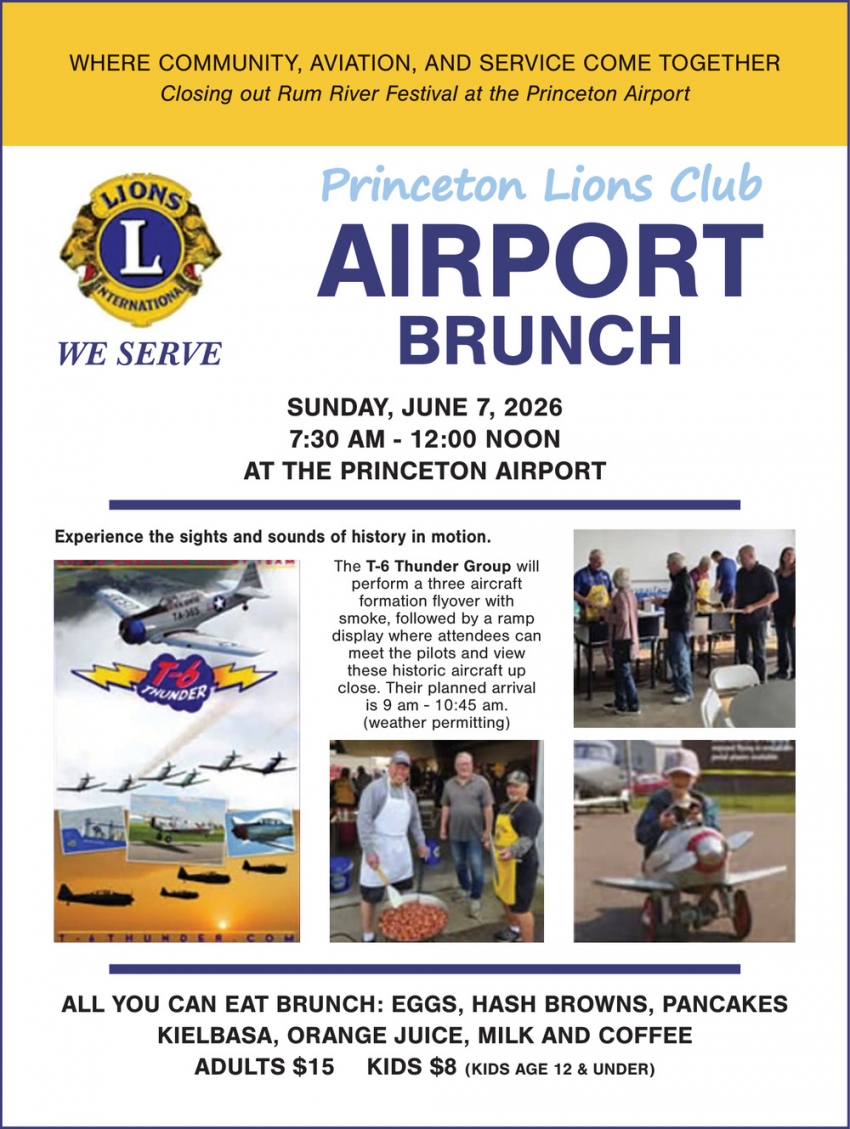 Princeton Lions Club - Airport Brunch