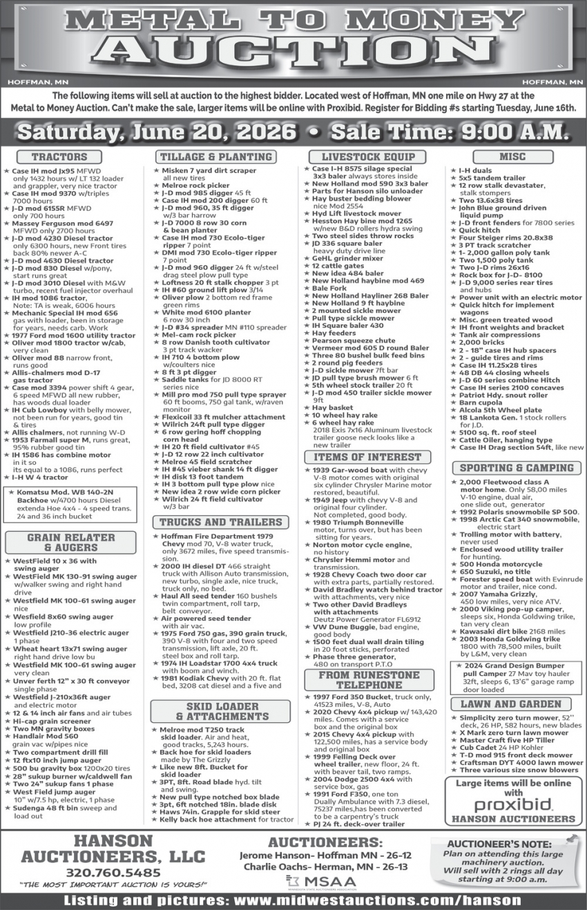 Hanson Auctioneers, LLC