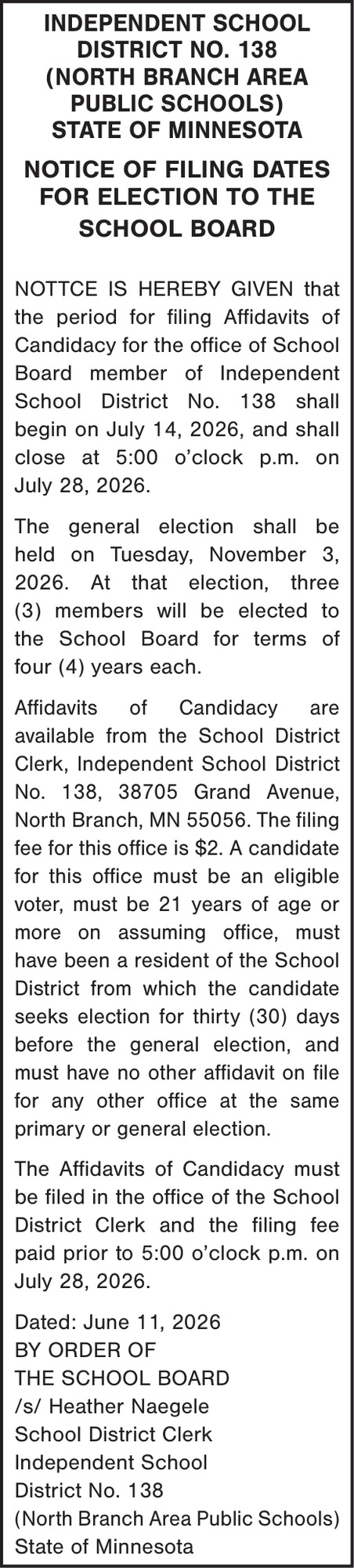 North Branch Area Public Schools