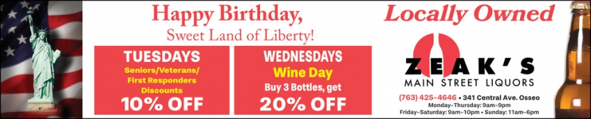 Zeak's Main Street Liquors