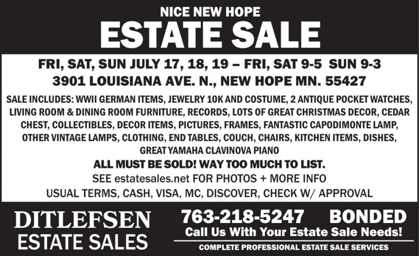 Ditlefsen Estate Sales