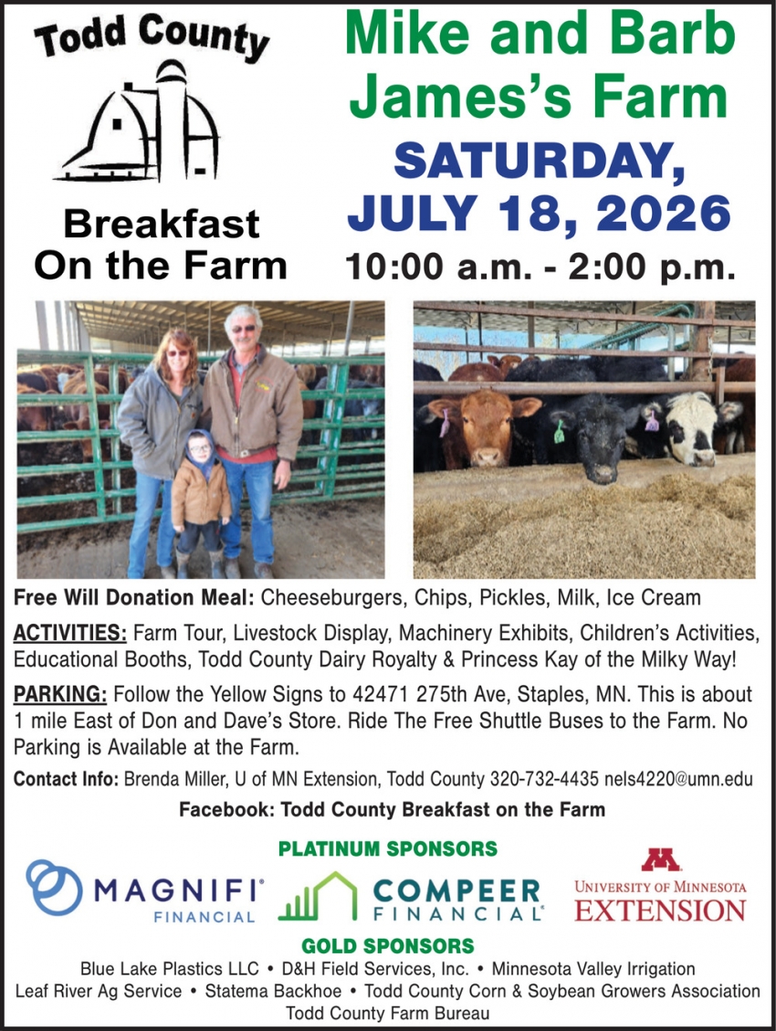 Todd County Breakfast on the Farm