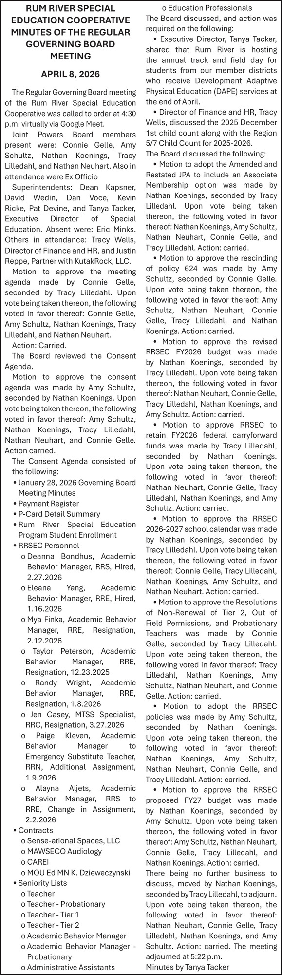 Rum River Special Education Cooperative