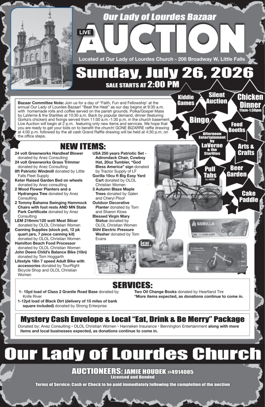 Our Lady of Lourdes Bazaar Auction