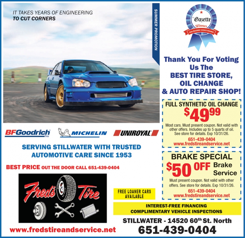 Fred's Tire Co.