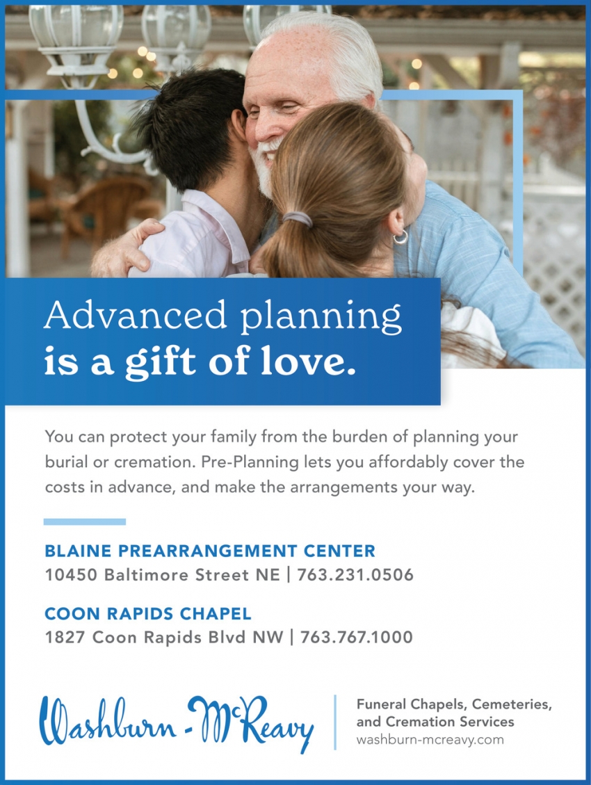 Washburn-McReavy - Blaine Prearrangement Center, Coon Rapids Chapel