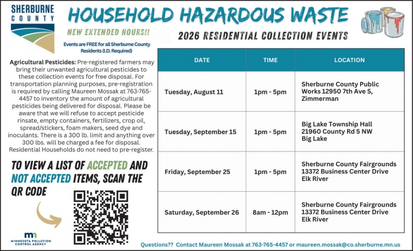 Sherburne County Household Hazardous Waste Collection