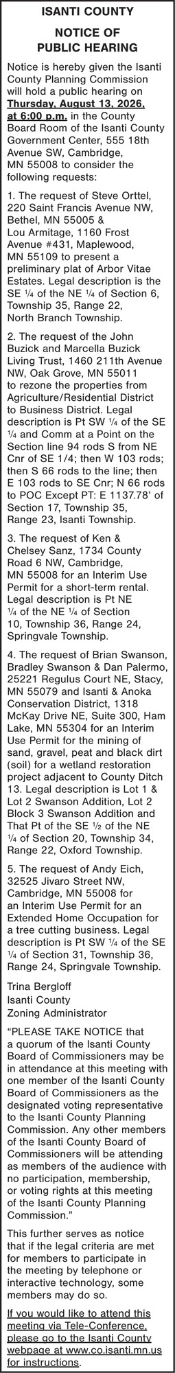 Isanti County Board of Commissioners