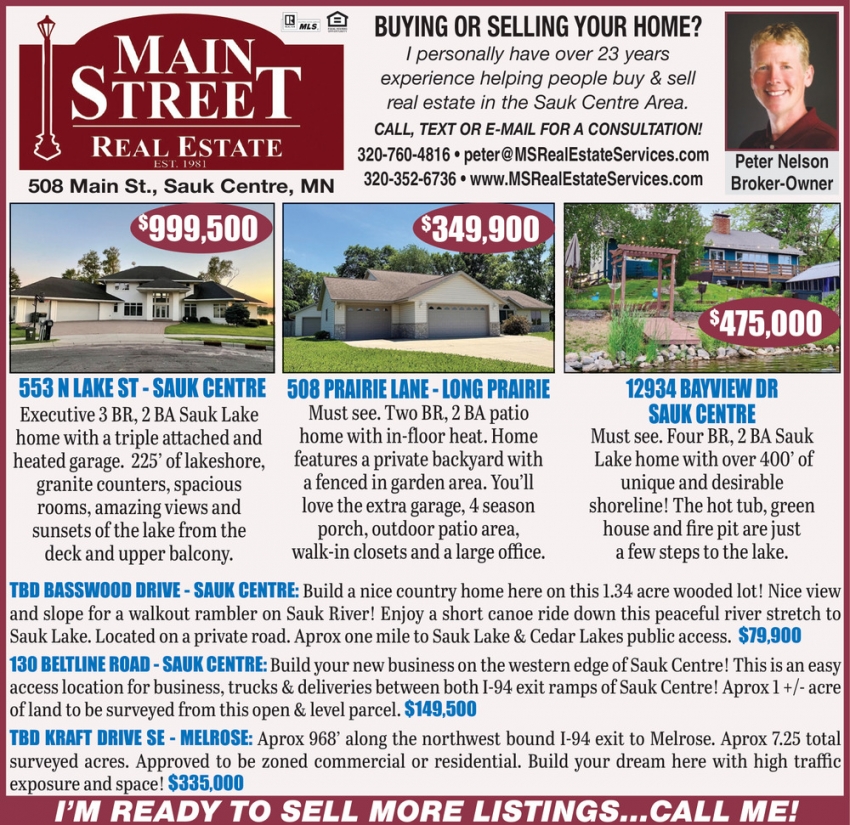 Main Street Real Estate - Peter Nelson