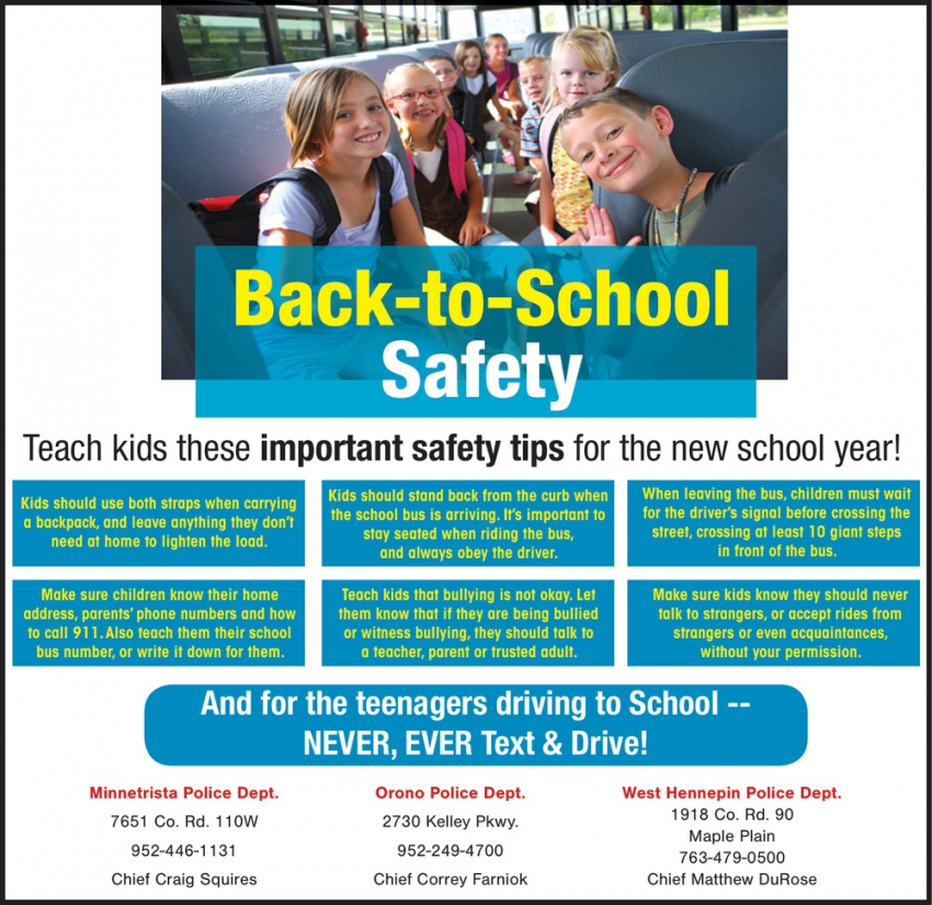 Wayzata Police Dept. - Minnetrista Police Dept. - Orono Police Dept. - West Hennepin Police Dept.