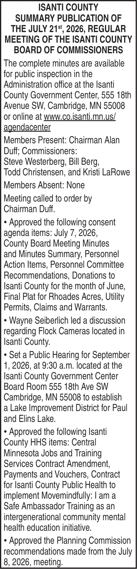 Isanti County Board of Commissioners