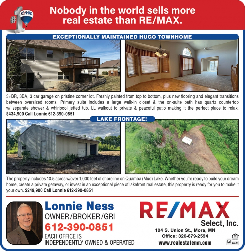 Lonnie Ness - Re/Max Select, Inc