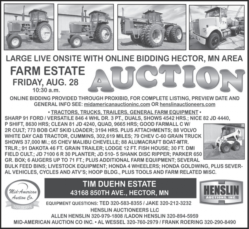 Henslin Auctions, Inc