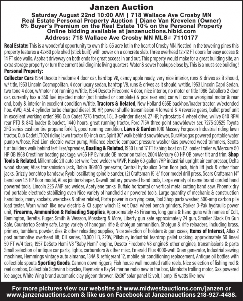Janzen Auctions