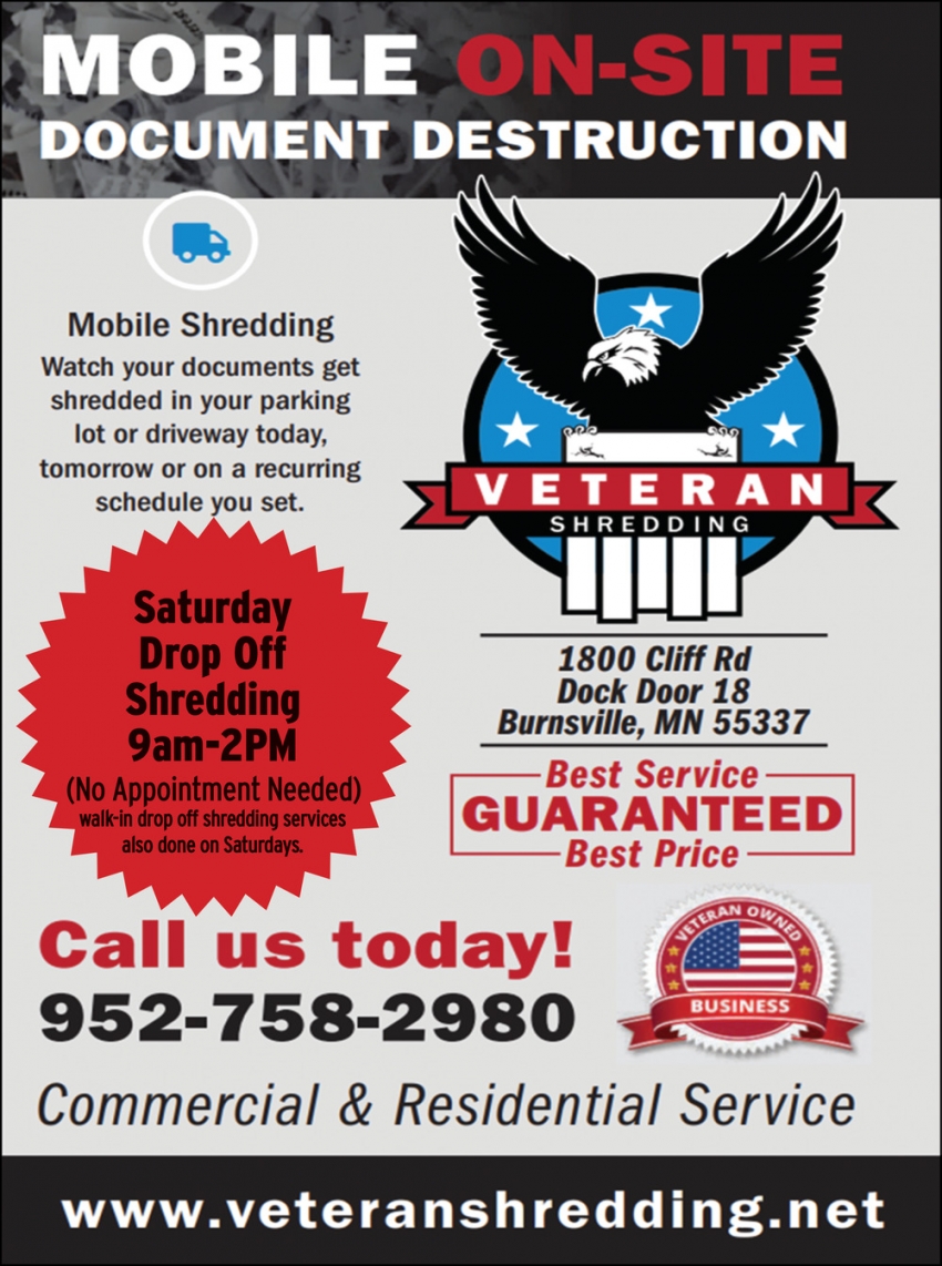 Veteran Shredding 