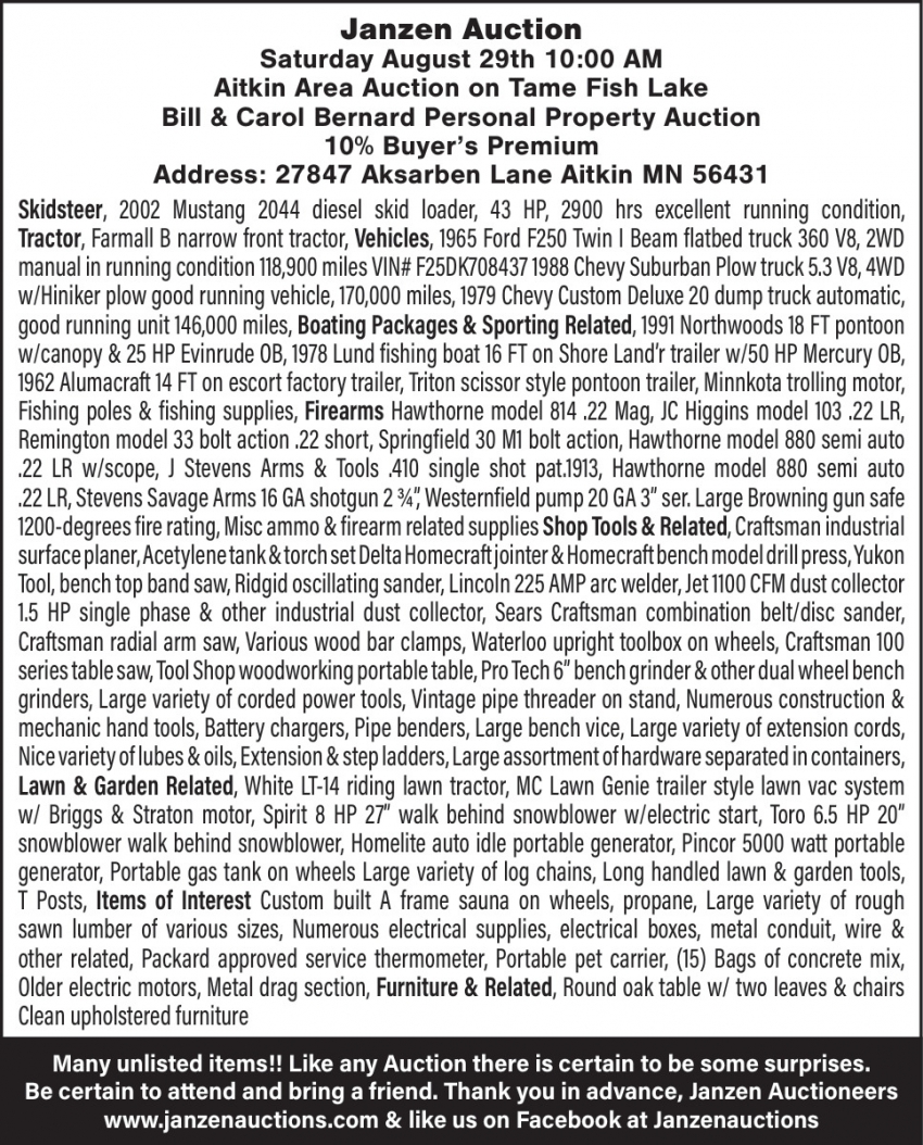 Janzen Auctions