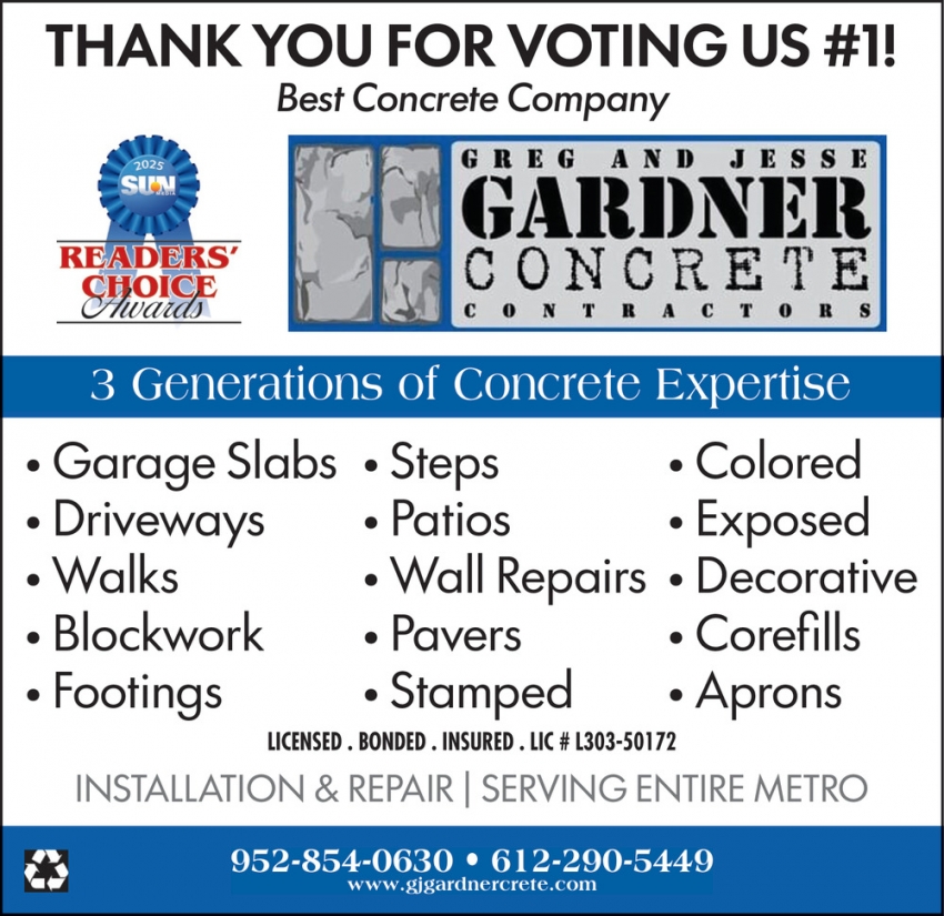 Greg and Jesse Gardner Concrete