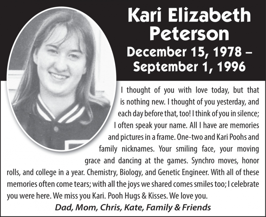 The Family of Kari Elizabeth Peterson