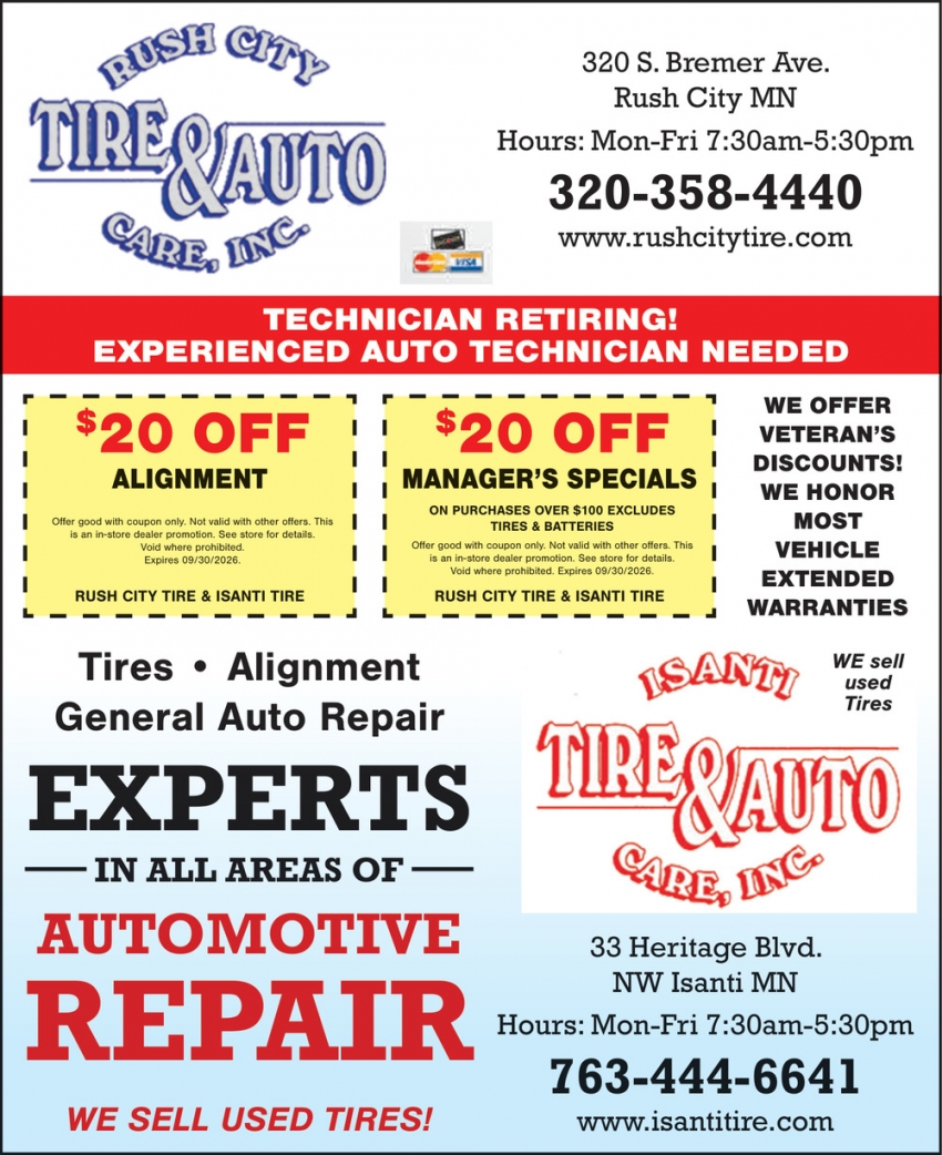Rush City Tire & Auto Care