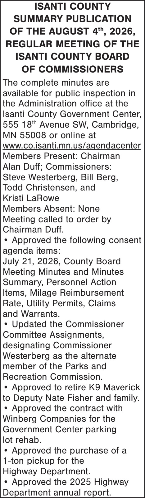 Isanti County Board of Commissioners