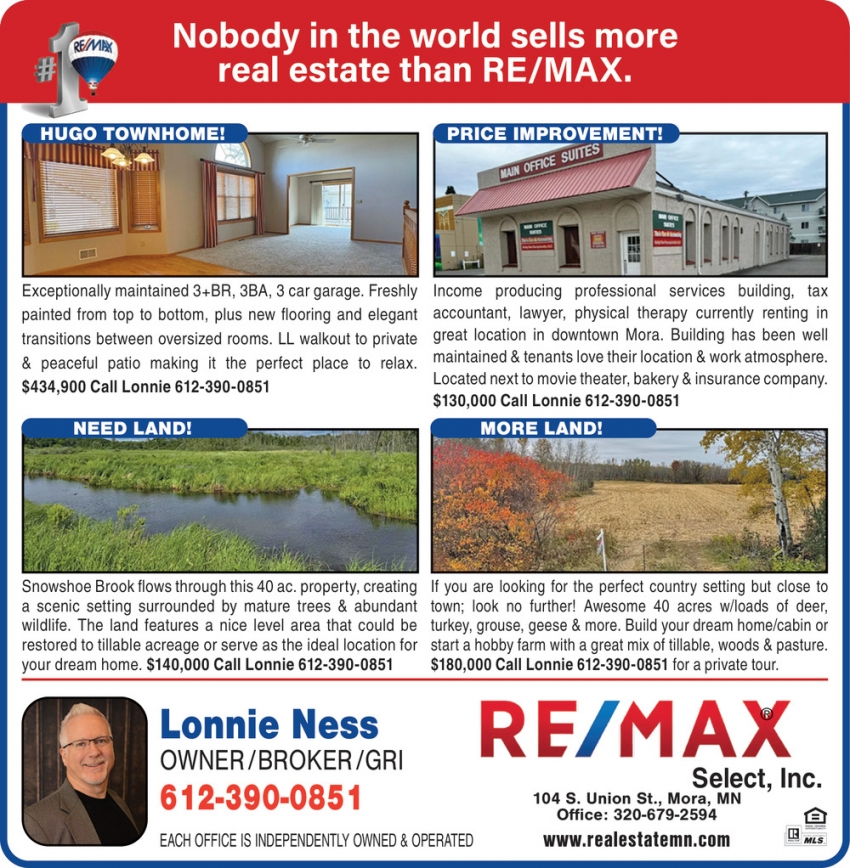 Lonnie Ness - Re/Max Select, Inc
