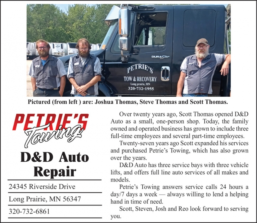 Petrie's Towing - D&D Auto Repair