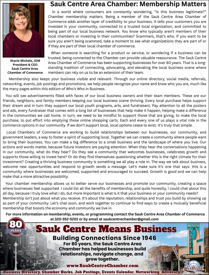 Sauk Centre Area Chamber of Commerce