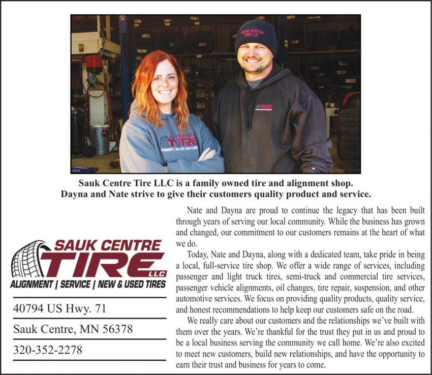 Sauk Centre Tire, LLC
