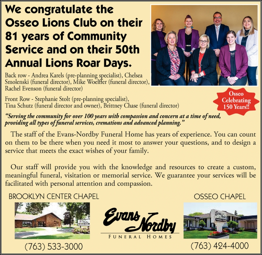 Evans Nordby Funeral Home