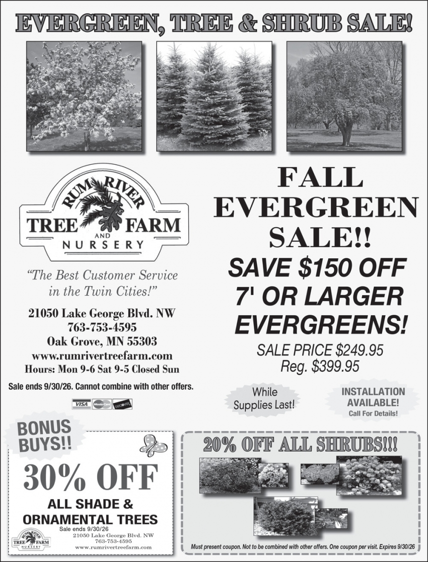 Rum River Tree Farm Nursery