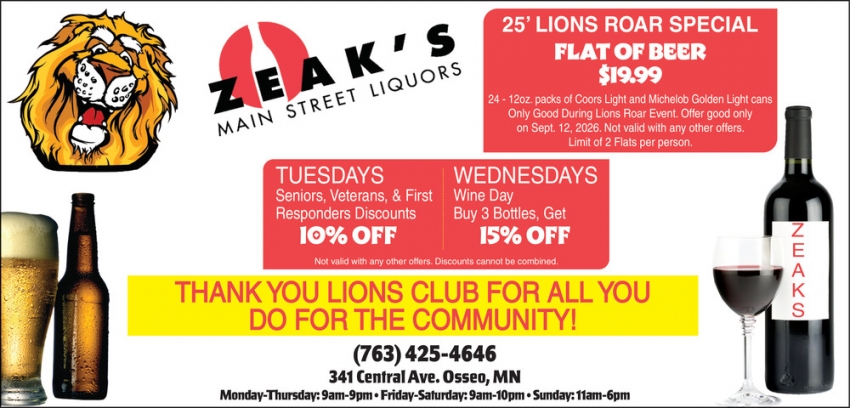 Zeak's Main Street Liquors