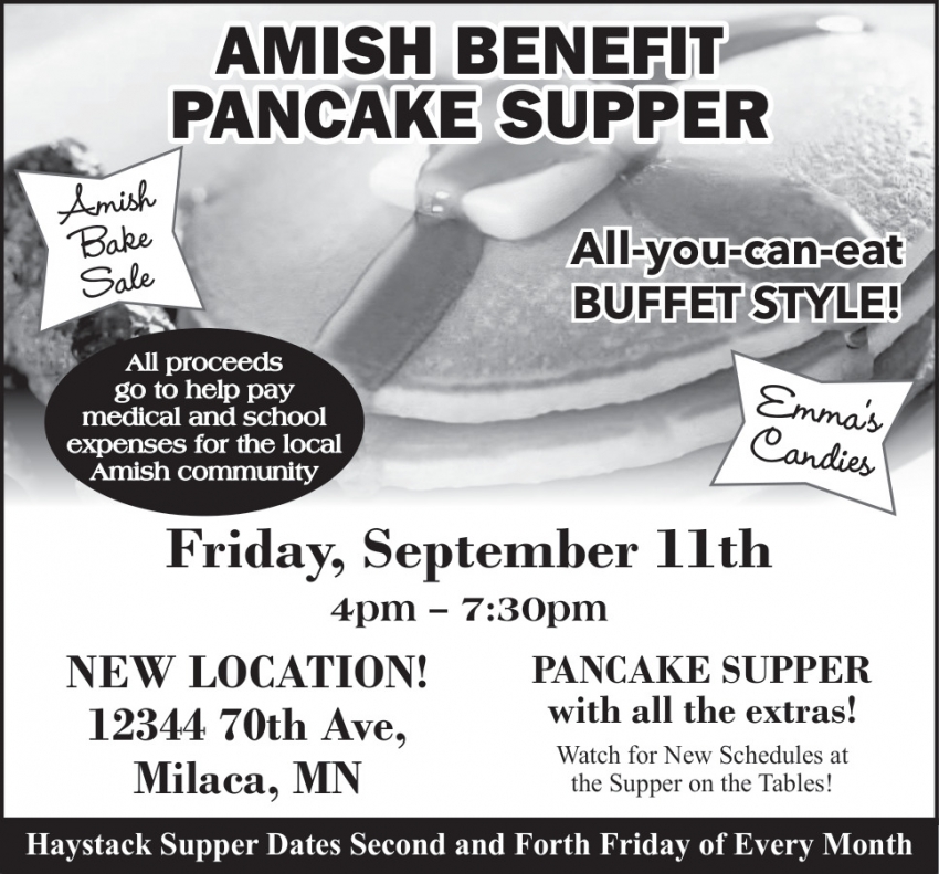 Amish Benefit Haystack Supper