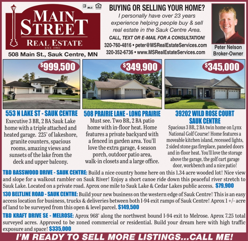 Main Street Real Estate - Peter Nelson