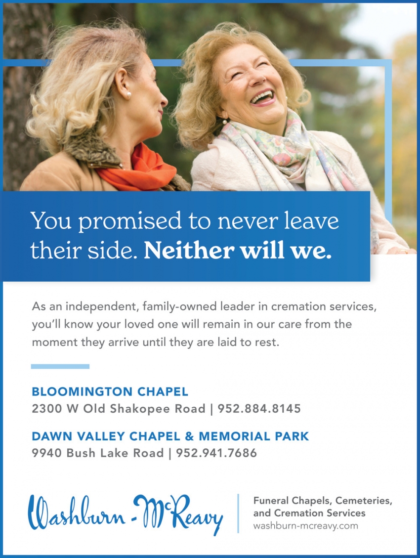 Washburn-McReavy Funeral Chapels - Bloomington Chapel, Dawn Valley Chapel & Memorial Park