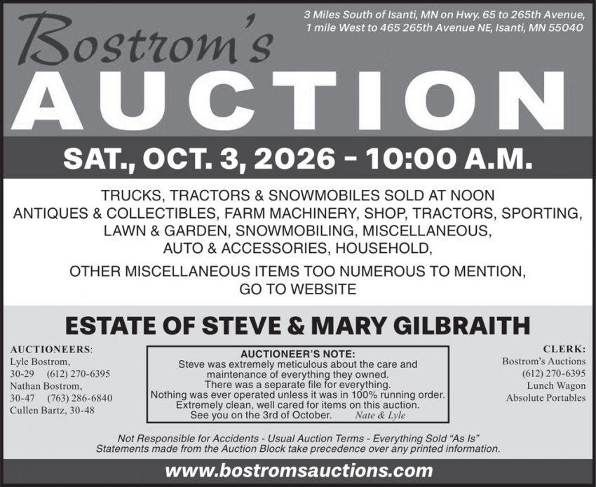 Bostrom's Auctions