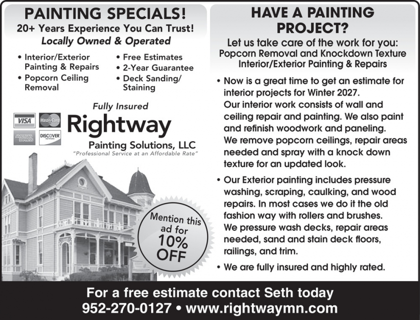 Rightway Painting Solutions Inc